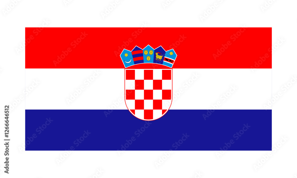 Naklejka premium Flag of Croatia