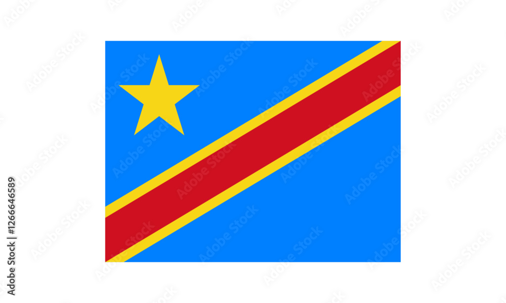 Flag of Democratic Republic of Congo Flag of Democratic Republic of Congo