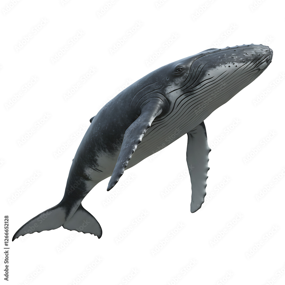 Fototapeta premium Oceanic Giant's Graceful Ascent