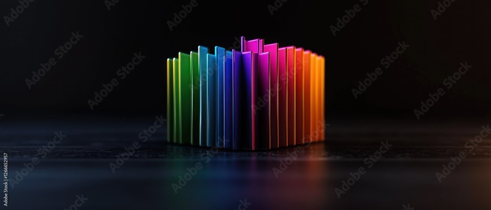 Obraz premium Colorful 3D Cube Abstract Design