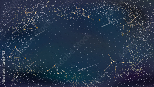 星座と星空の背景素材（フルHD 16:9サイズ）