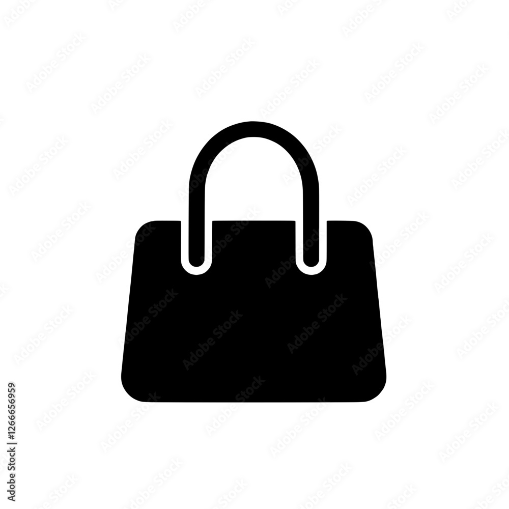 Handbag Icon: A minimalist, bold silhouette of a classic handbag, perfect for creating stylish and modern designs for fashion websites, mobile apps, branding, and more. Handbag Icon: A minimalist, bold silhouette of a classic handbag, perfect for creating stylish and modern designs for fashion websites, mobile apps, branding, and more.