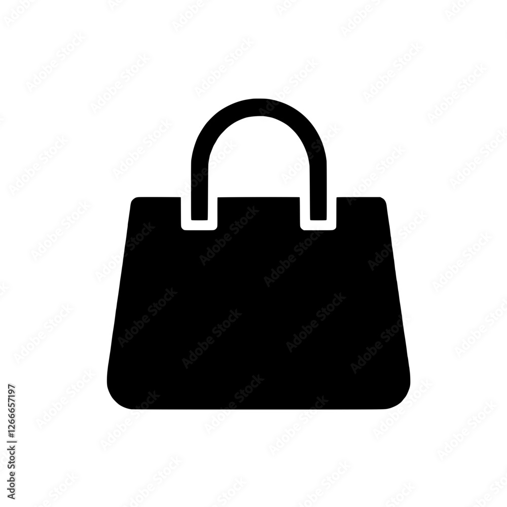 Simple Handbag Icon: A clean, minimalist icon of a simple handbag, perfect for fashion, shopping, or retail applications. Simple Handbag Icon: A clean, minimalist icon of a simple handbag, perfect for fashion, shopping, or retail applications.