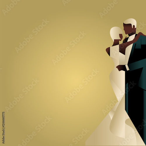 art deco wedding template