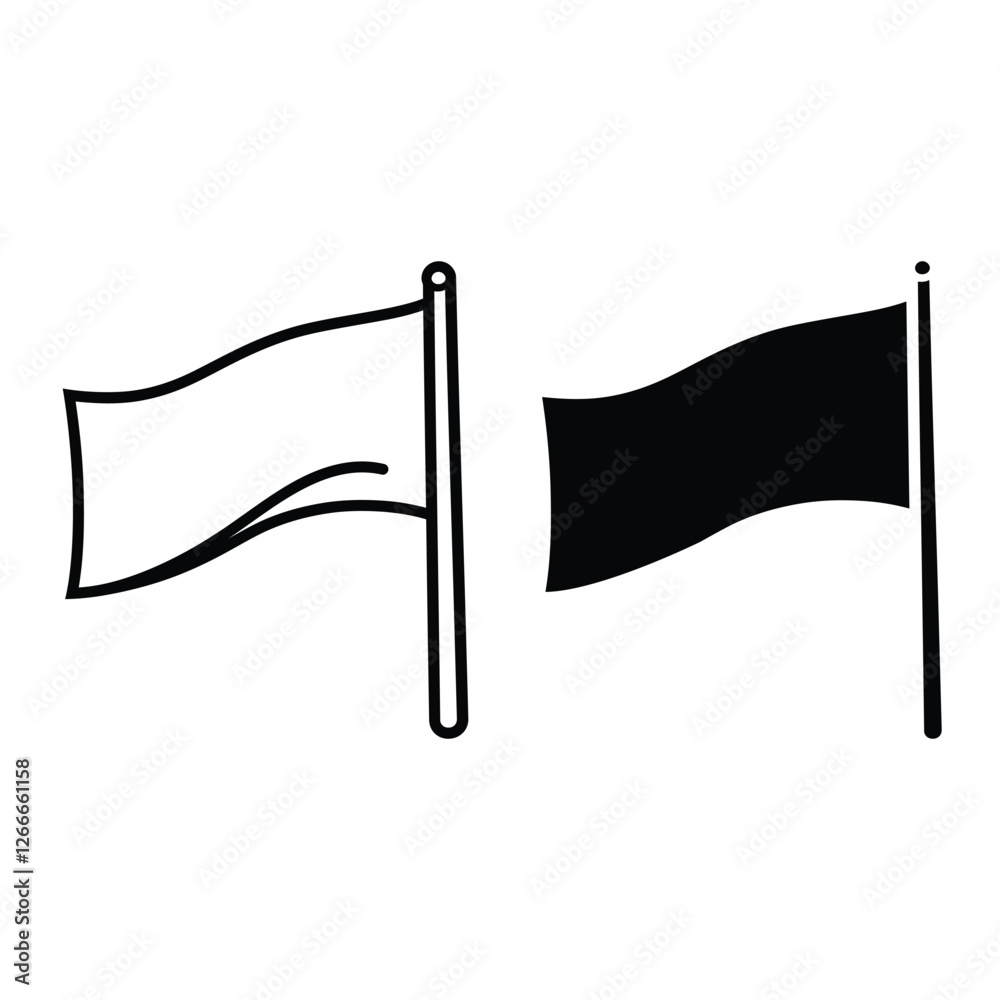 flag icon silhouette vector Illustration flag icon silhouette vector Illustration