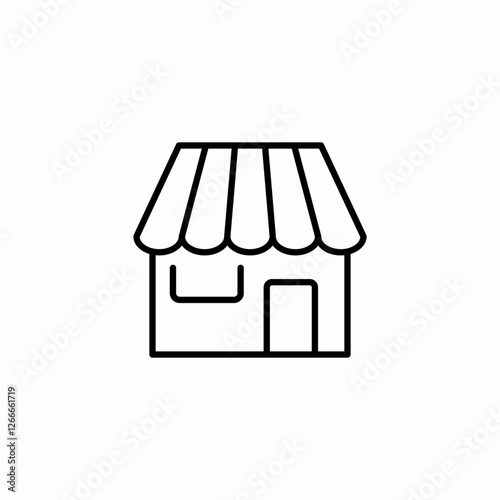 local store icon sign vector