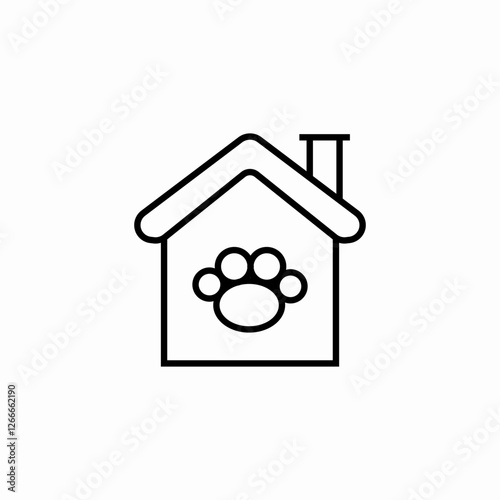 pet home icon sign vector