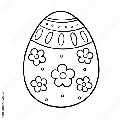 Easter egg colorful easter holiday cartoon doodle illustration