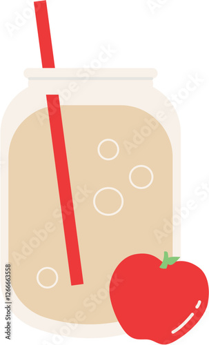 fresh apple juice summer drink 