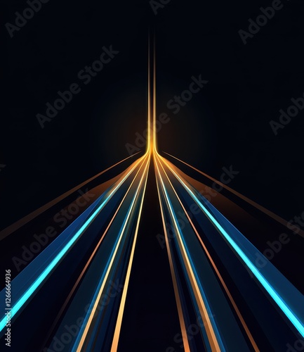 high tech products, wormhole vector design. Horizontal speed lines background