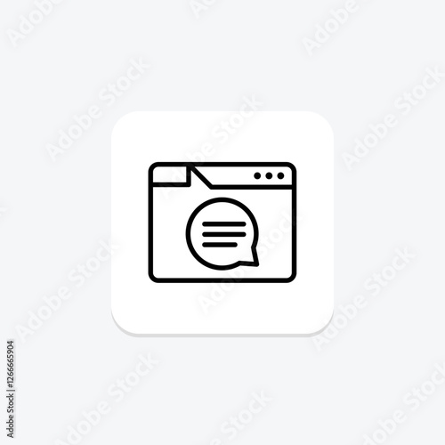 Live Chat line icon, vector, pixel perfect, illustrator file