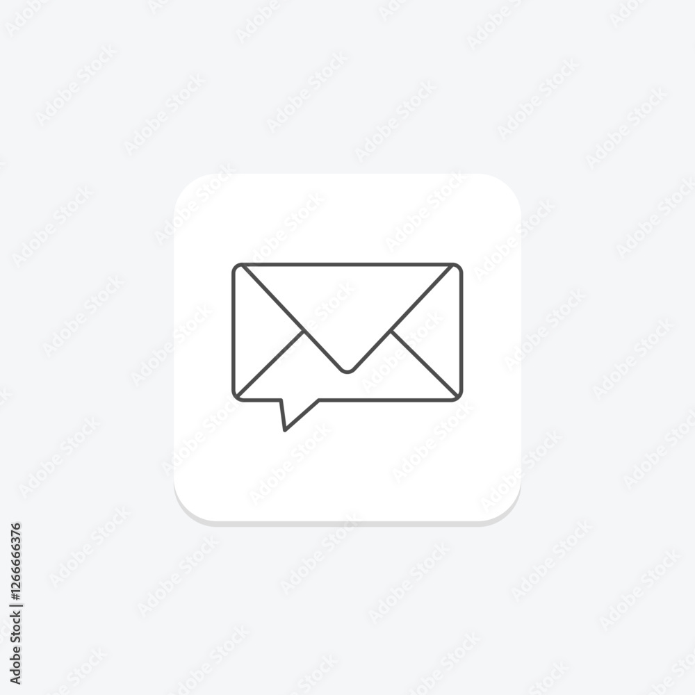 Message thinline icon, vector, pixel perfect, illustrator file Message thinline icon, vector, pixel perfect, illustrator file