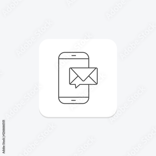 Support Center thinline icon, vector, pixel perfect, illustrator file