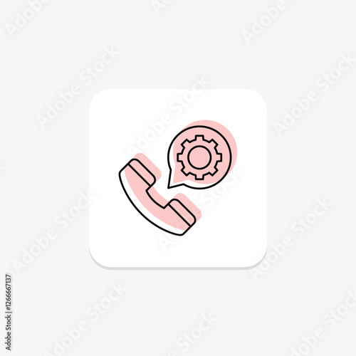 Contact Management color shadow thinline icon, vector, pixel perfect, illustrator file photo