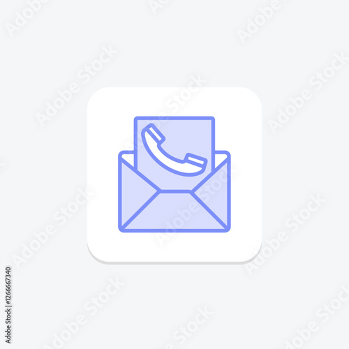 Contact Us duotone line icon, vector, pixel perfect, illustrator file