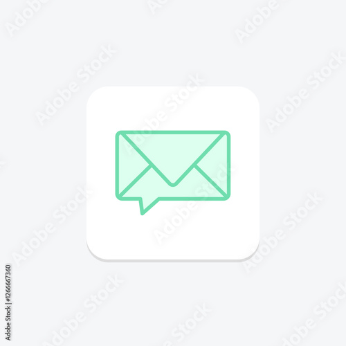 Message duotone line icon, vector, pixel perfect, illustrator file