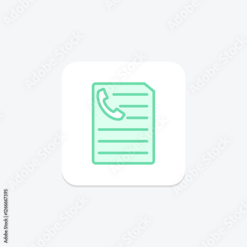 Contact Form duotone line icon, vector, pixel perfect, illustrator file