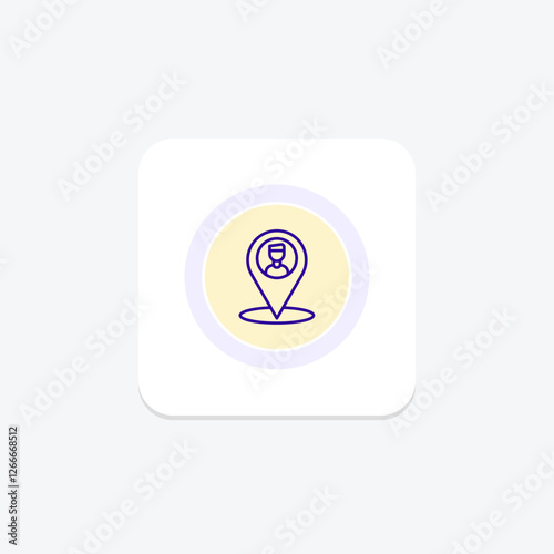 Contact Info color circle icon, vector, pixel perfect, illustrator file photo