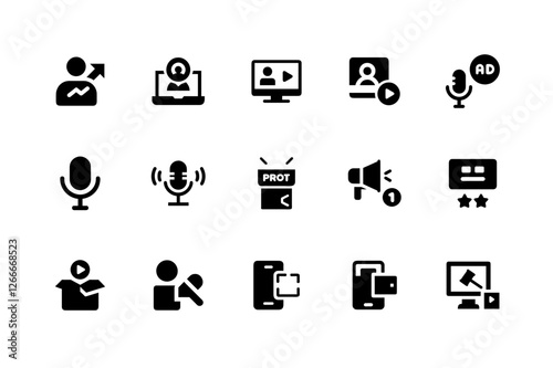 Simple social media icons for digital use