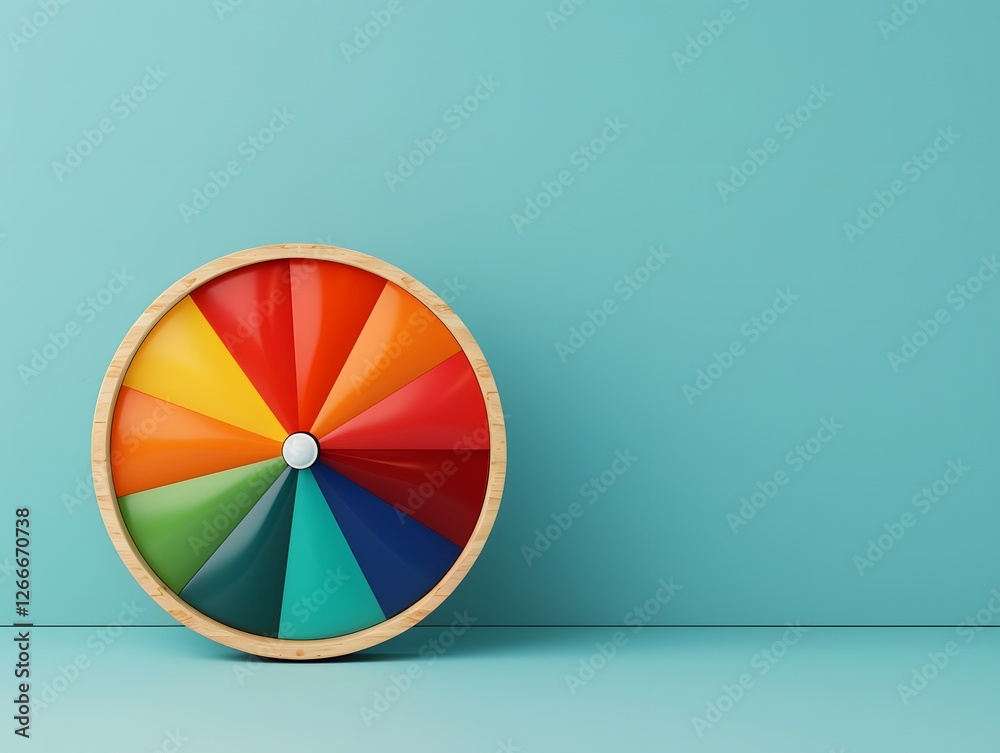Obraz premium Vibrant Multicolored Geometric Circle Color Wheel Pattern