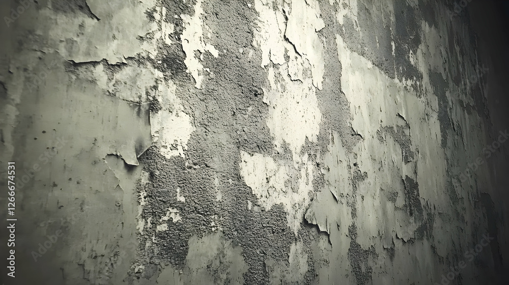 Obraz premium Peeling paint on a weathered wall