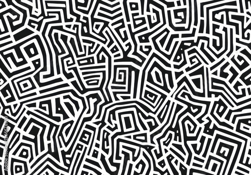 Abstract Black White Lines