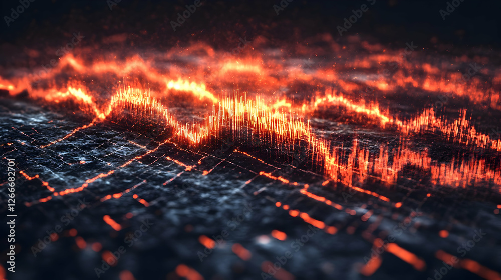 Abstract fire chart data background Abstract fire chart data background