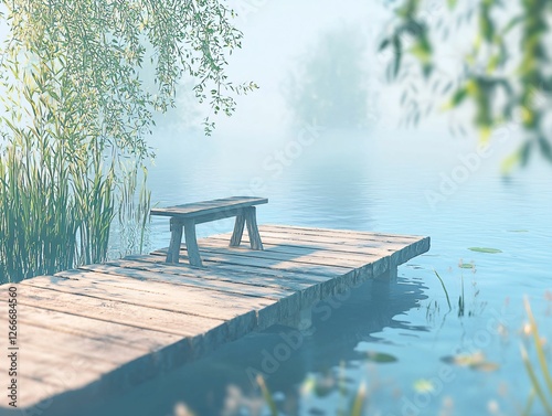 Tranquil Lake Bench