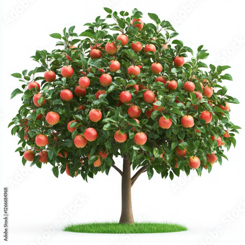 Apple Tree Isolated On White