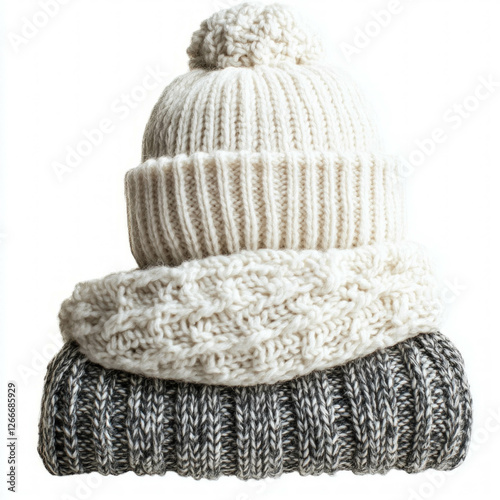 Hat And Scarf Isolated