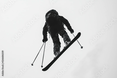 Man Ski Isolated