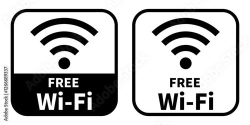 FREE Wi-Fi アイコン 黒