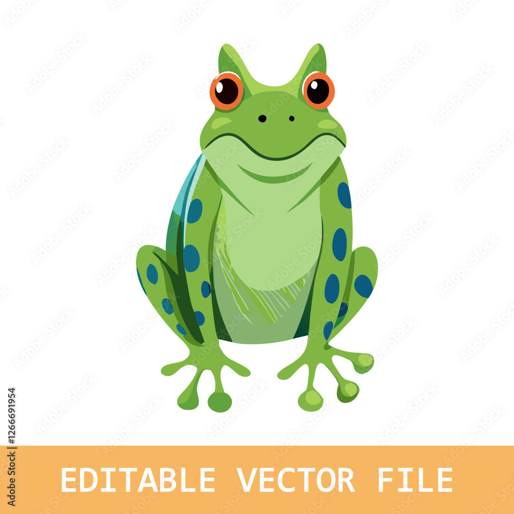 Fototapeta premium Drafting and colored picture of frog
