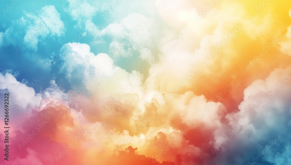 Colorful cloudscape, vibrant sunset, sky background, digital art, website design Colorful cloudscape, vibrant sunset, sky background, digital art, website design