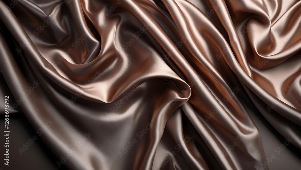 Draped Satin Fabric with Deep Shadows and Smooth Flowing Folds for a Stylish Aesthetic Draped Satin Fabric with Deep Shadows and Smooth Flowing Folds for a Stylish Aesthetic