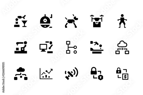 AI innovation icons for creative tech