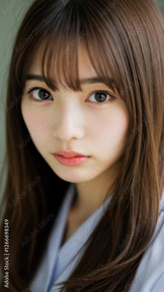 ナチュラルな魅力、Yシャツを纏う20代の女性