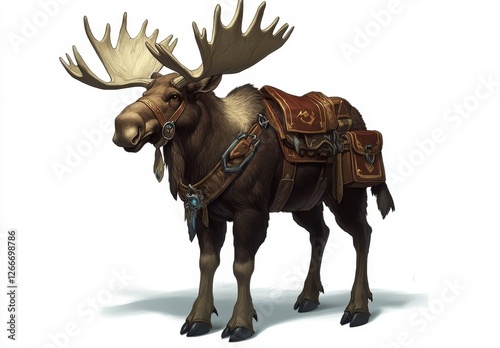 Moose with Saddle Gear