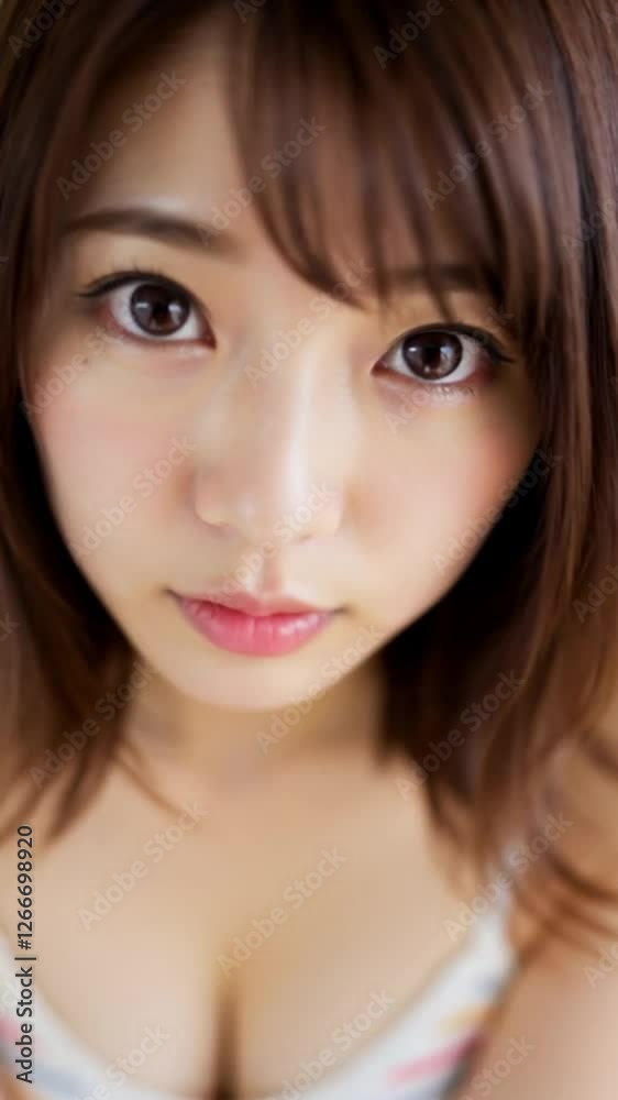 カジュアルなルームウェア姿の女性 - リラックスした室内ポートレート
カジュアルなルームウェア姿の女性 - リラックスした室内ポートレート