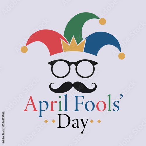 April fools day funny vector illustration