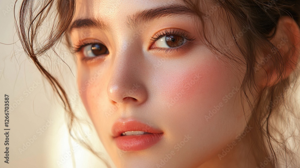 asia Before and after photos of a problematic face and healthy skin. Closeup Portrait of a Young Woman with Pink Cheeks and Soft Lighting asia Before and after photos of a problematic face and healthy skin. Closeup Portrait of a Young Woman with Pink Cheeks and Soft Lighting