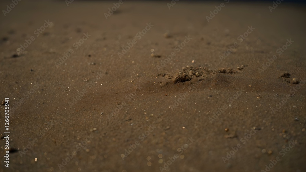 Beautiful Dark Beach Sand with Smooth Texture and Natural Patterns Under Soft Light Beautiful Dark Beach Sand with Smooth Texture and Natural Patterns Under Soft Light