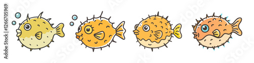 pufferfish icon, pufferfish vector illustration-simple illustration of pufferfish, perfect for pufferfish logos and icons