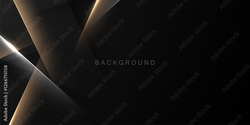 Black background with a luxurious gold effect. Vector illustration