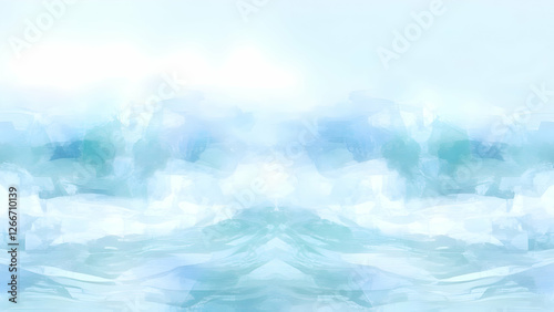 Wallpaper Mural Ocean Breeze – A mix of pale turquoise and sky blue, evoking the fresh sea air. Torontodigital.ca