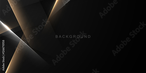 Black background with a luxurious gold effect. Vector illustration