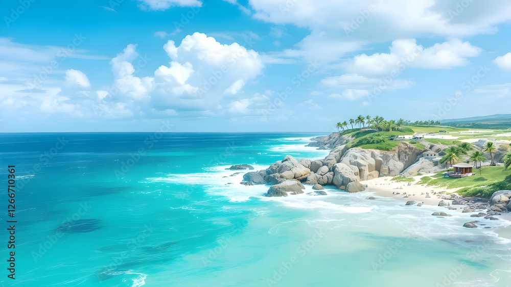 Ocean Breeze – A mix of pale turquoise and sky blue, evoking the fresh sea air. Ocean Breeze – A mix of pale turquoise and sky blue, evoking the fresh sea air.