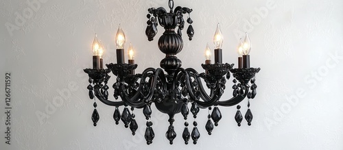 Elegant Black Crystal Chandelier