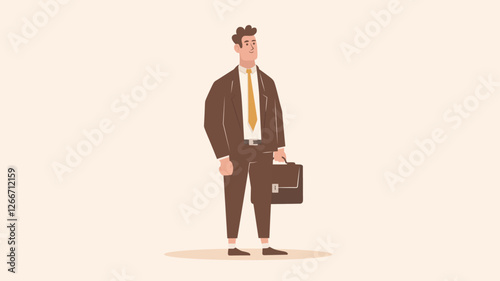 Confident Businessman, Confident Businessman, Businessman Isolated Illustration