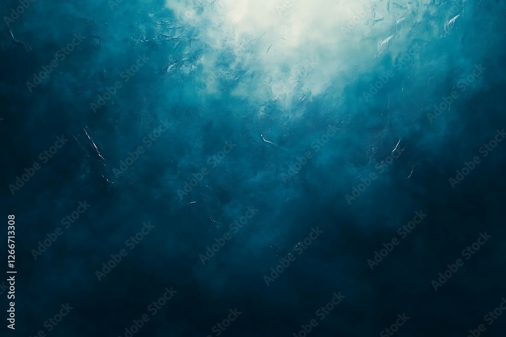 Fototapeta premium Abstract blue background with some smooth lines and some smoke